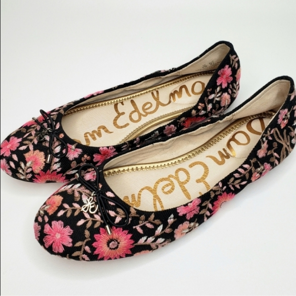 Sam Edelman Felicia Ballet Flats (Embroidered Floral)